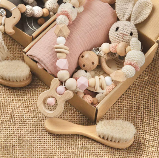 Handmade Crochet Bunny Newborn Baby Gift Set With Stroller Toy/ Newborn Baby Gift Set